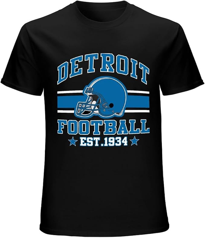 Football Fans T-Shirt for Men Women Adult Apparel Short Sleeve Shirt Gift, Detroit Lions TShirt