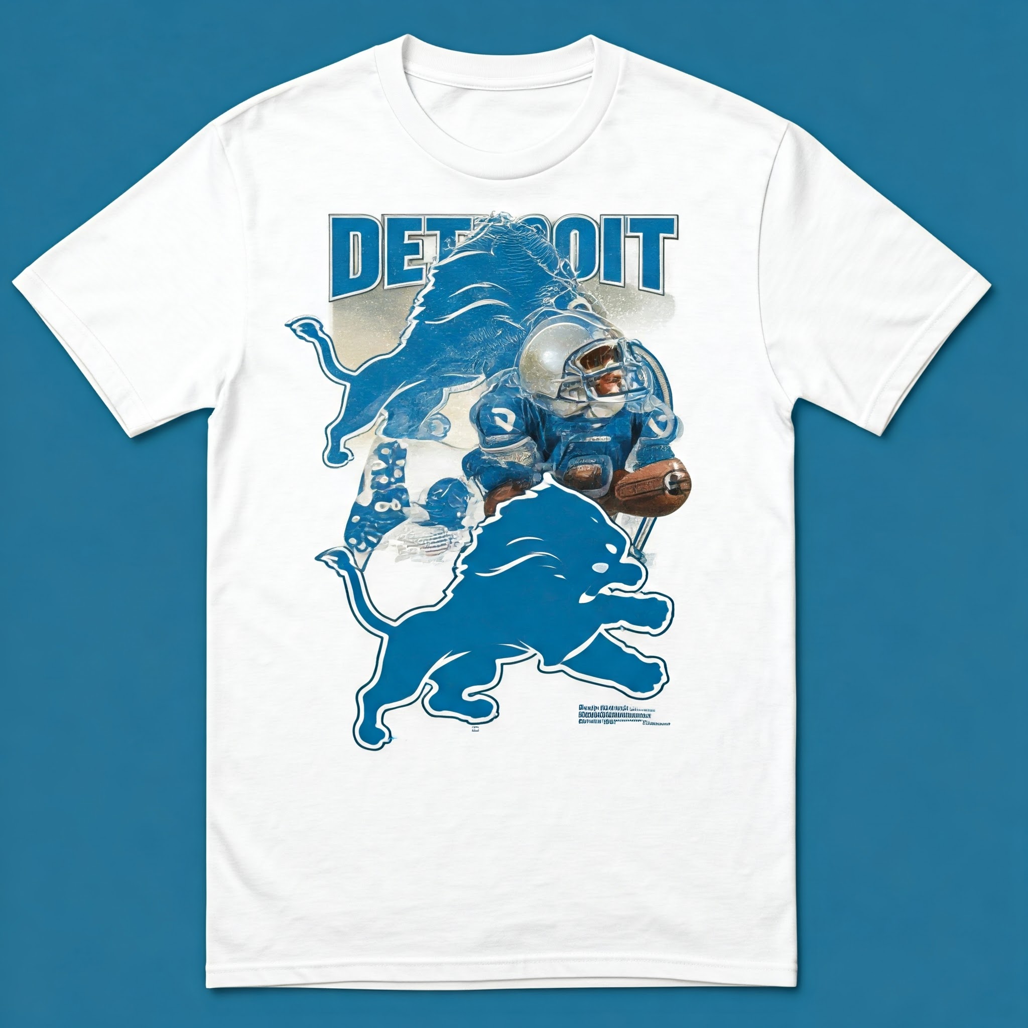 Detroit Lions Vintage Graphic Tee, Detroit Lions Player Tribute T-shirt, Lions Pride Classic Tee